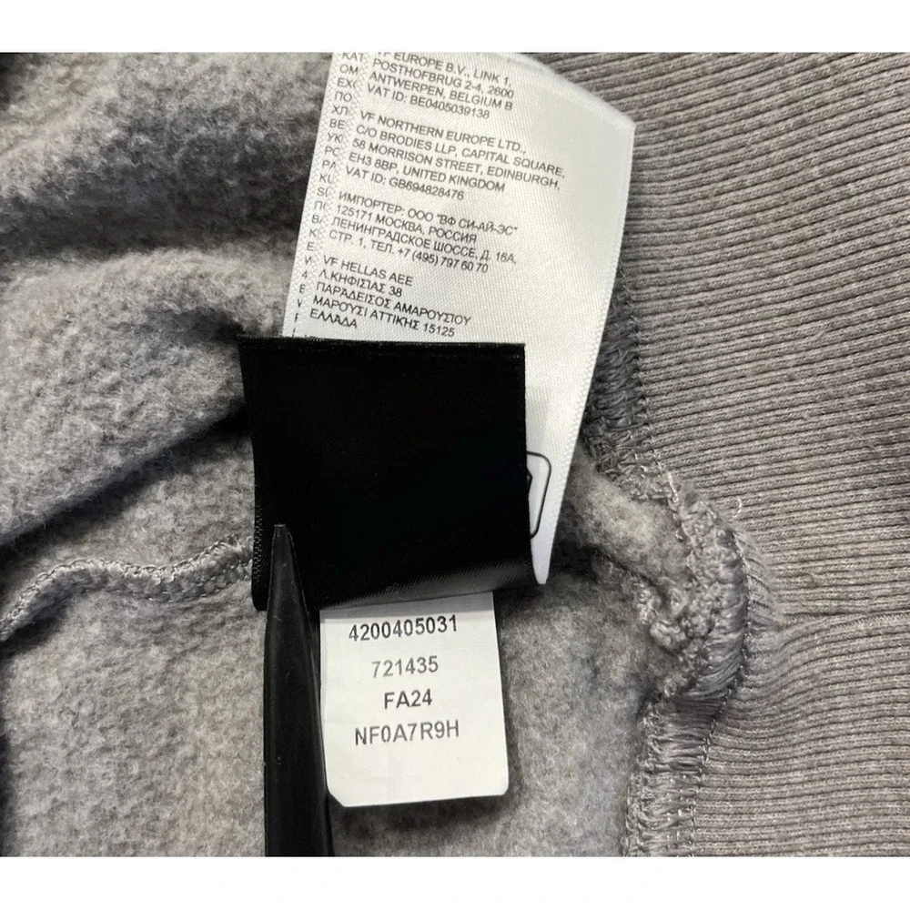 The North Face Throwback Hoodie Men XL Gray Graphic Circular Design Sweatshirt